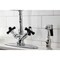 Kingston Brass KS1231PKXBS 8" Centerset Deck Mnt Kitchen Faucet W/Brass Sprayer, Chrm KS1231PKXBS - alternate 4
